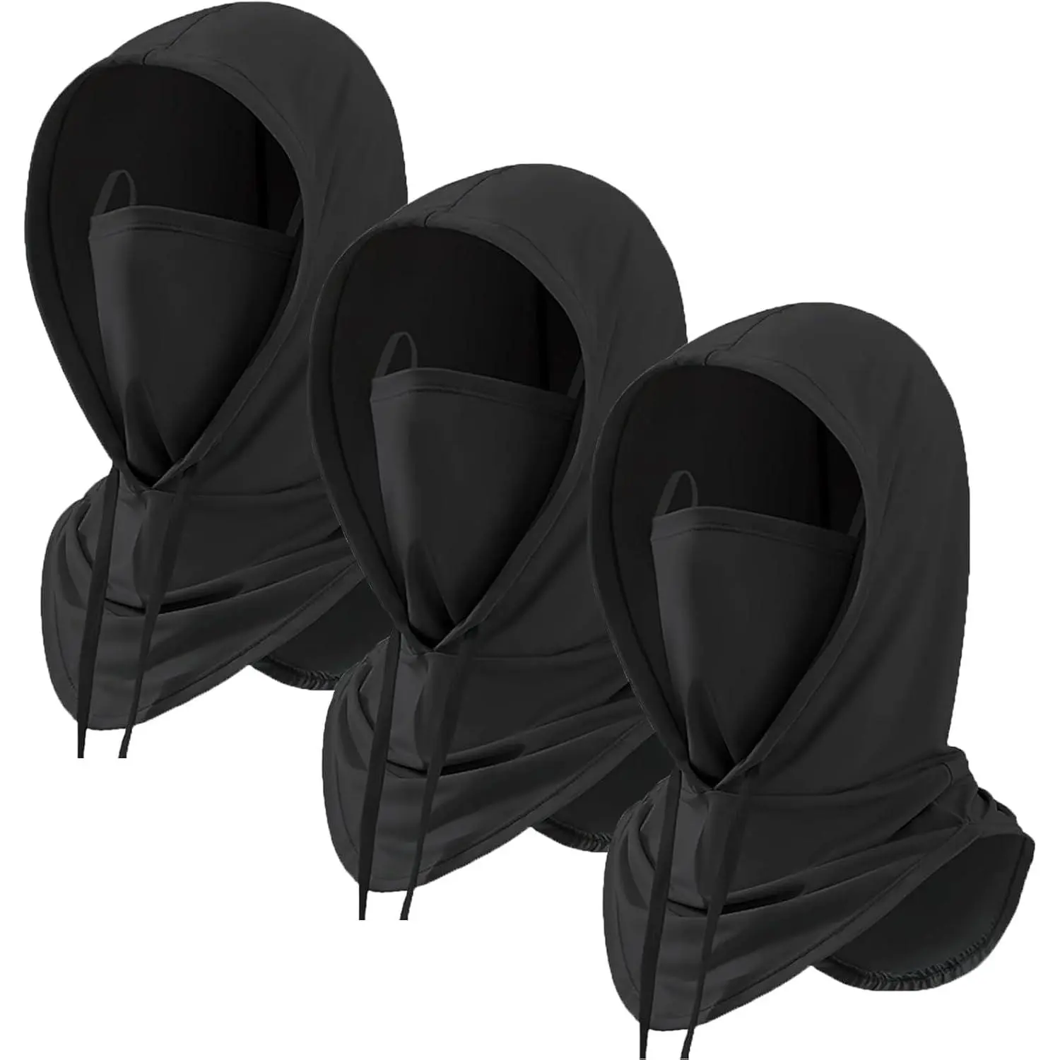 3-Pack Cooling Breathable Balaclava Headwear, Sun UV Protection Party Mask, Full Head Protective Gear for Men, Motorcycle Cycling