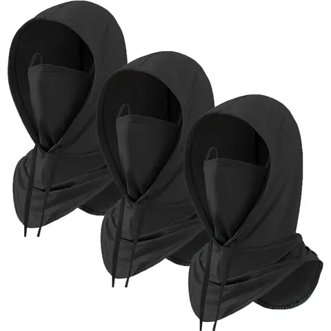 Men's 3-Pack Adjustable Cooling Breathable Balaclava Face Mask Set - UPF 50+ Sun UV Protection Sun Shield, Motorcycle Protective Gear Biker Masks, Festive & Party Accessory, Offroad Use