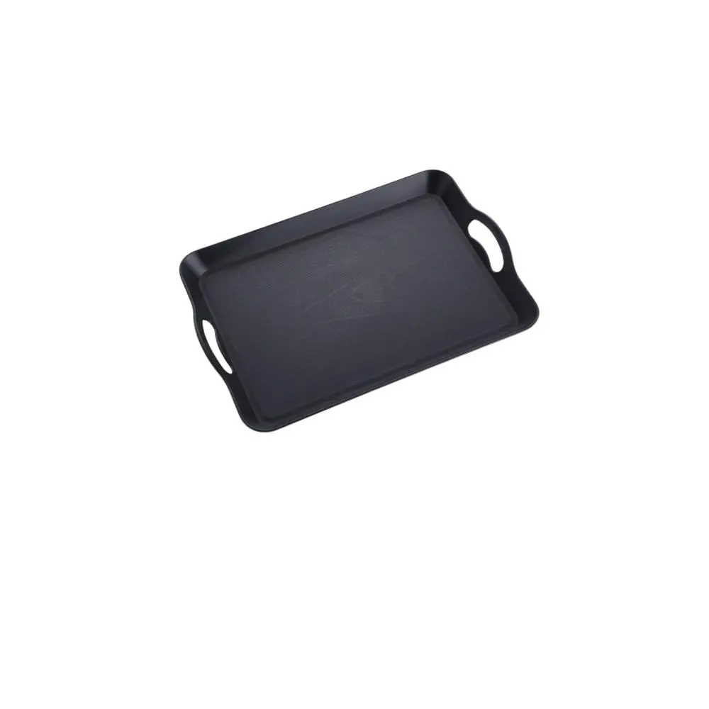 Multi-Use Plastic Tray, Rectangular Non-Slip Food Tray, Decorative Serving Tray for Restaurant Breakfast Table, Party Kitchen Use