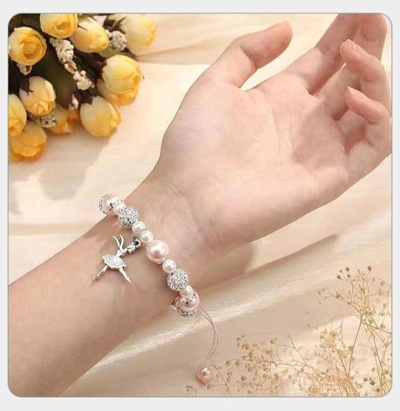 Dance Recital Gifts for Girls, Ballet Dancer Ballerina Bracelet Jewelry for Daughter Granddaughter Niece Friends Dance Team