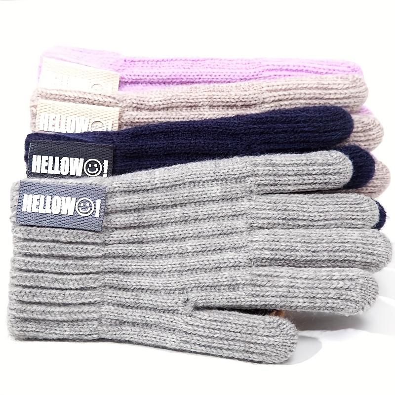 1 Pair ' Winter Gloves Thermal Plush Knit Fingerless Gloves with Flip-Top Wrist Closure - Cold-Proof Hand Warmers for Boys & Girls 4-8 Years,1 Skiing, Play (Multi-Color Options: Beige, Grey, Navy, Black), Winter Onesie, Childrens Winter Hat, Snow Play, Gi