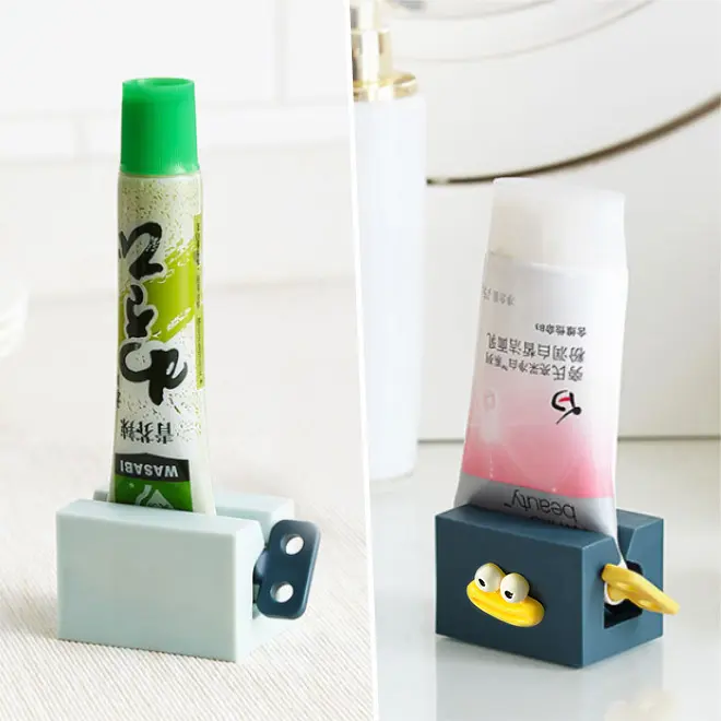 Lohas Manual Oral Toothpaste Squeezer Dispenser Clip - Lazy Convenient Labor-Saving Creative Design, Multifunctional Bathroom Organizer Home Supply