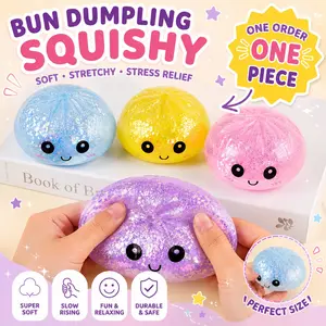 Dumpling Squeeze Toy Mystery Box, Slow Rise Squeeze Toy, Soft Dumpling Toy for Teens and Adults, Sensory Stress Relief Ball