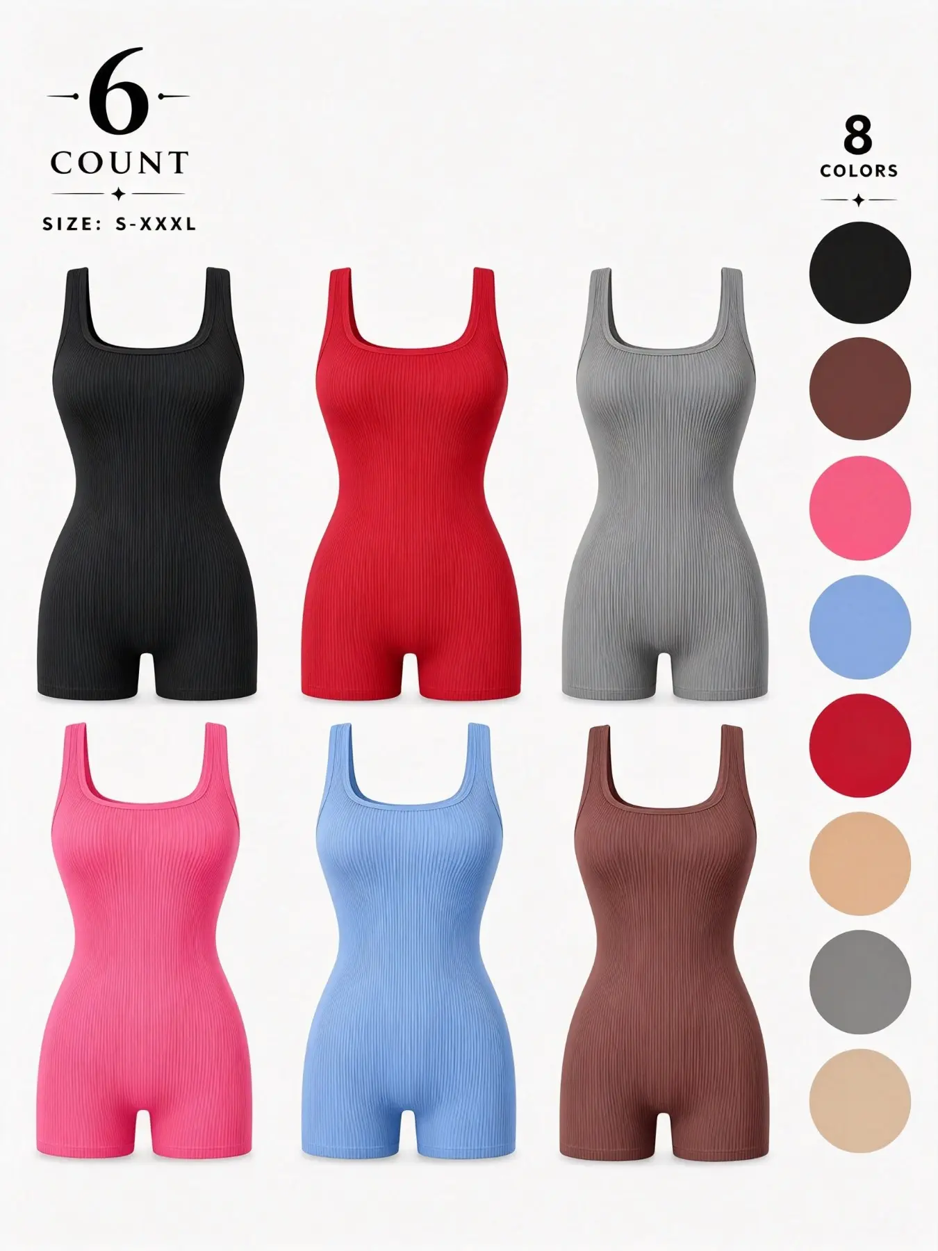 Women Seamless Yoga Jumpsuit｜Shapewear Bodysuit｜Tummy Control Waist Slimming Jumpsuit｜Butt Lifting Leg Shaping Bodysuit｜Sleeveless Workout Romper｜High Waist Seamless Activewear｜Yoga Gym Running Casual Outfit｜Sports Jumpsuit