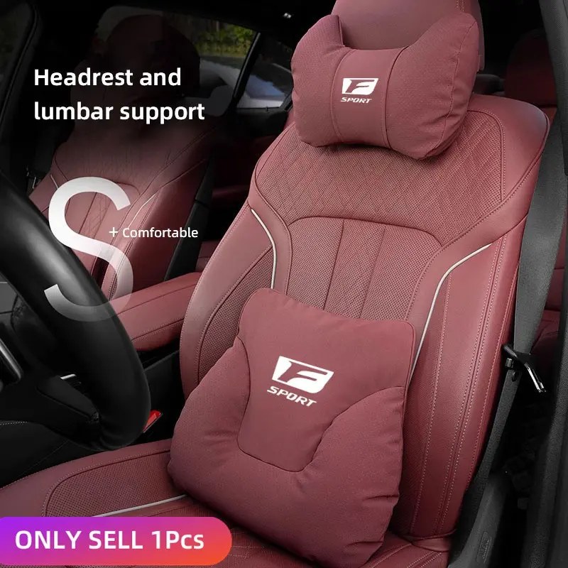 Car Seat Headrest Lumbar Support Protective Pillow Waist Cushion For Lexus F-SPORT ES RX NX LS UX LM LX GX LC RZ IS CT GS RC HS SC TX LBX IS300 RX350 LS500 LX600 NX260 CT200