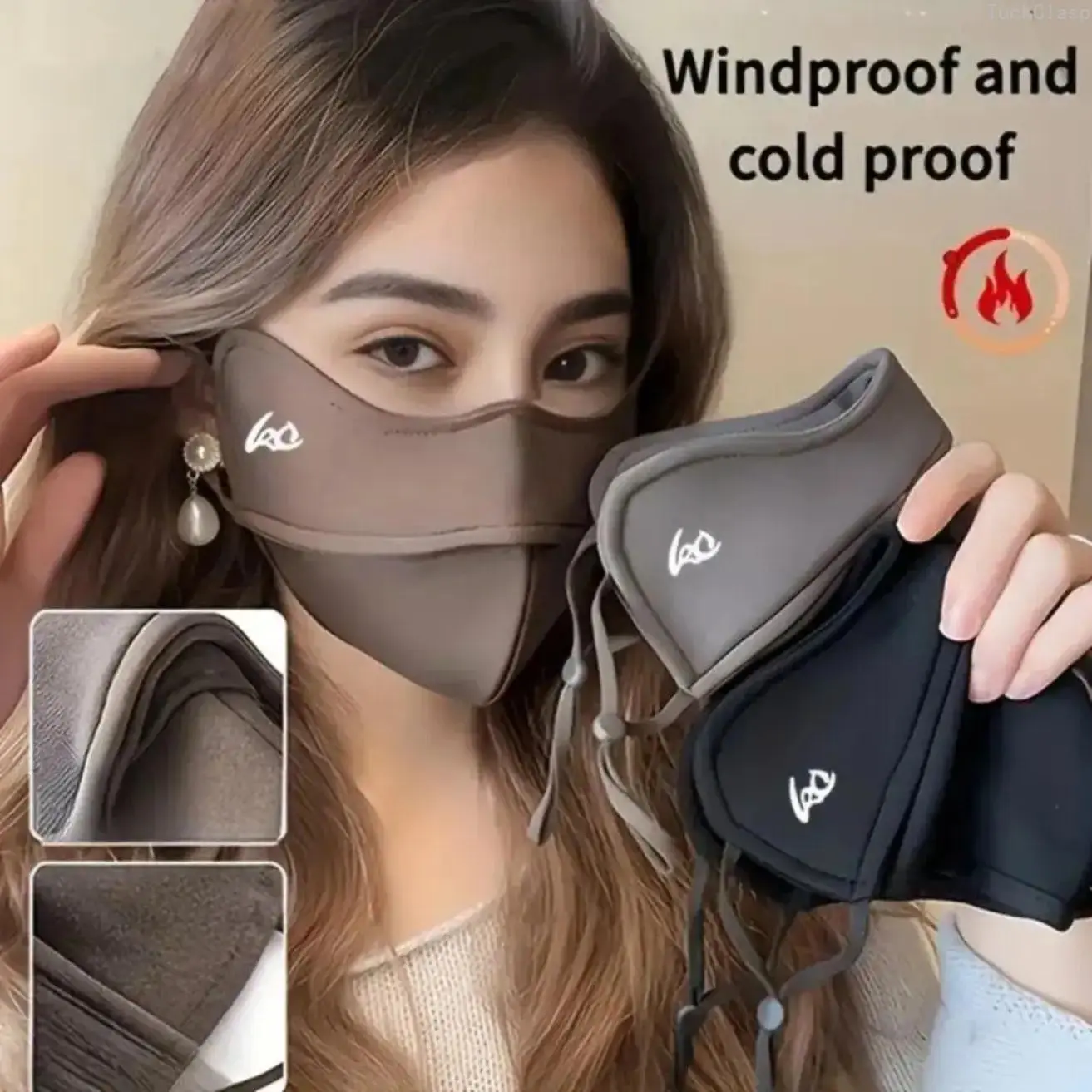 3-Pack Thickened Cloth Face Masks, Windproof Dust Protection, Washable Reusable Adjustable Breathable Face Cover For Outdoor Activities, Travel And Daily Wear