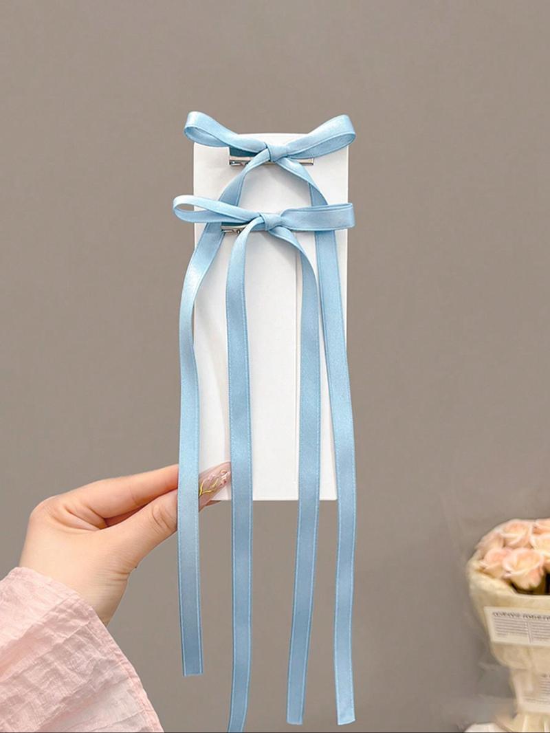 10pcs Women Polyester Colorful Bow Hair Clips, Lace, Elegant, Ballet, Y2K Fairy Hair Accessories, Suitable For Daily Use Claw Clips Hair Claws Hair Barrettes, School Stuff, College, Bows, Cute