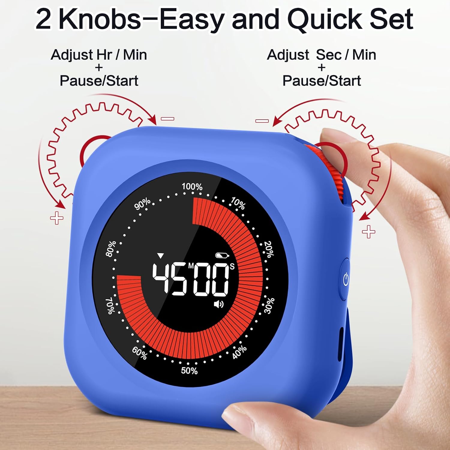 Visual Timer for Classroom Rechargeable, 10-Hour Digital Timers with Visual Time Bars Design, 3 Brightness/3 Volume Adjustable Timer, Countdown/up Timer for Study Gym Kitchen Office Visual Timer for Classroom Rechargeable, 10-Hour Digital Timers with Visual Time Bars Design, 3 Brightness/3 Volume Adjustable Timer, Countdown/up Timer for Study Gym Kitchen Office