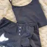 Striped Halter Shorts Set Casual French Style Home Wear, Reusable Two-Piece, Soft Cotton-Like Material, Ideal for Daily Use, Clothes