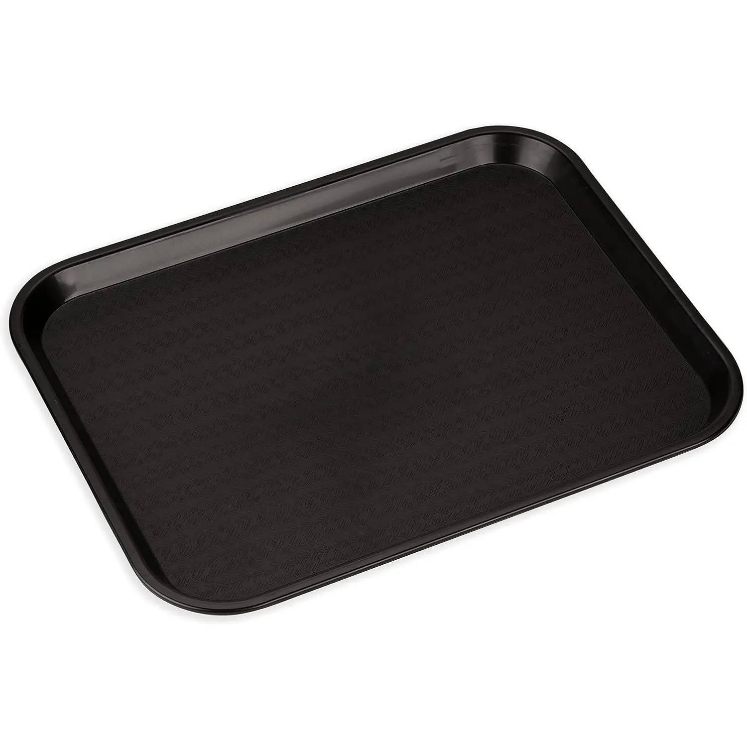Carlisle FoodService Products Polypropylene Café Tray - Commercial Restaurant Fast Food Basket Tray, 356x457mm, 1 Count, Black