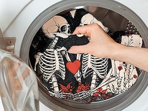 Goth Skeleton Romantic Blanket for Couples I Love You Gift for Him Her, Perfect for Anniversary Birthday Wedding Engagement Valentine's Day Christmas Flannel Fleece Throw for Men Women Boyfriend Girlfriend Ghost Design Goth Skeleton Romantic Blanket for Couples I Love You Gift for Him Her, Perfect for Anniversary Birthday Wedding Engagement Valentine's Day Christmas Flannel Fleece Throw for Men Women Boyfriend Girlfriend Ghost Design