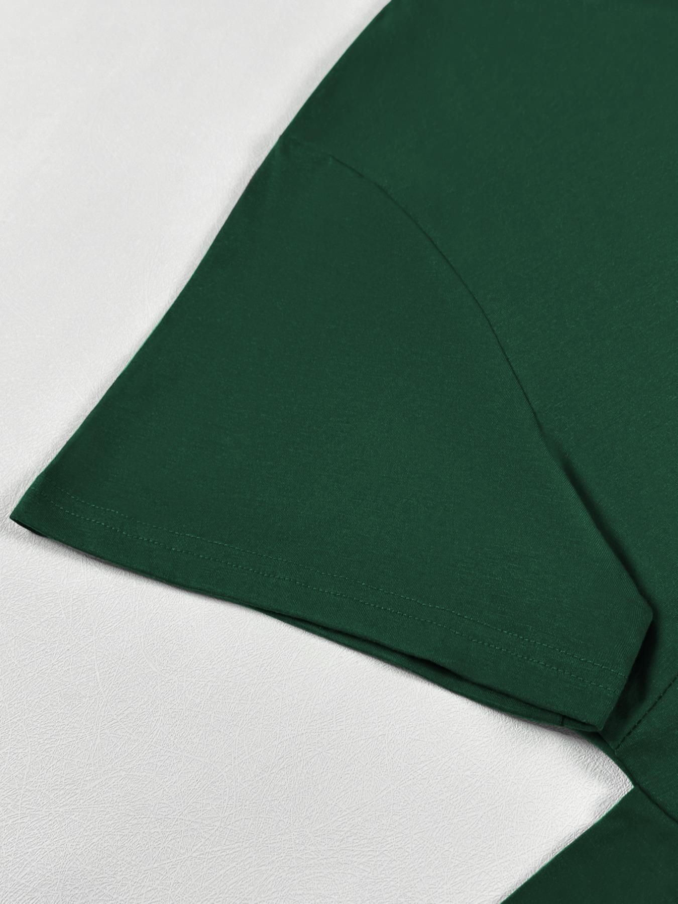 Plus Size Slim Fit Mid-Length Knit Dress, Casual V Neck Short Sleeve High Waist Summer Dress with Belt, Soft Comfortable Women's Clothing