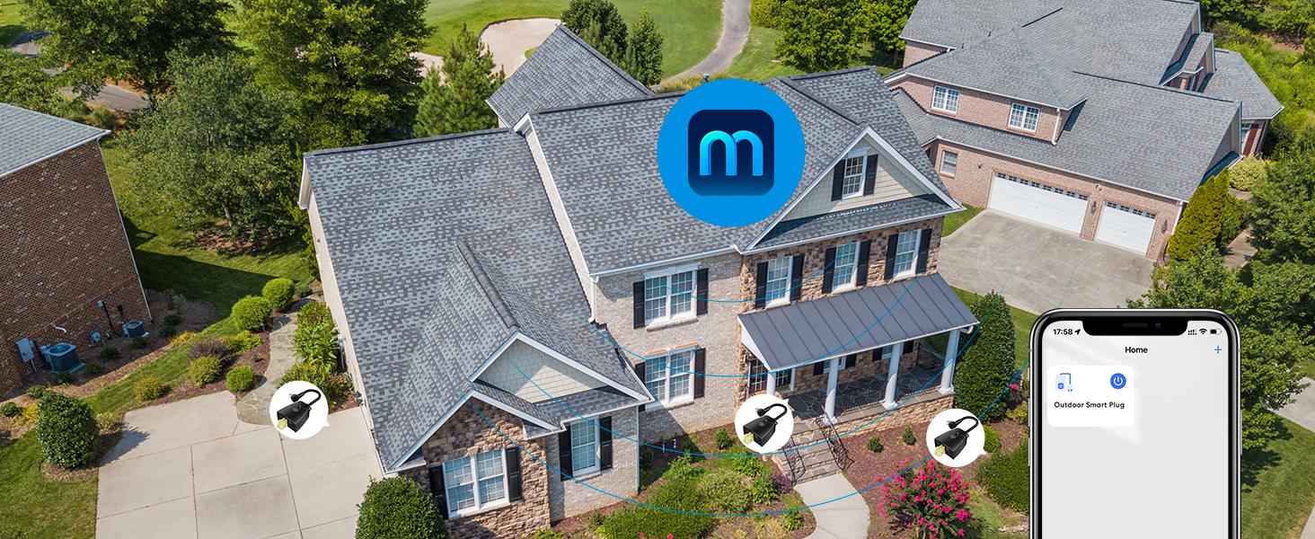 Outdoor Smart Plug, Outdoor Wifi Outlet with 2 Grounded Outlets, Remote Control, Timer, Waterproof, Works with Amazon Alexa, Google Assistant and SmartThings, FCC Certified Outdoor Smart Plug, Outdoor Wifi Outlet with 2 Grounded Outlets, Remote Control, Timer, Waterproof, Works with Amazon Alexa, Google Assistant and SmartThings, FCC Certified