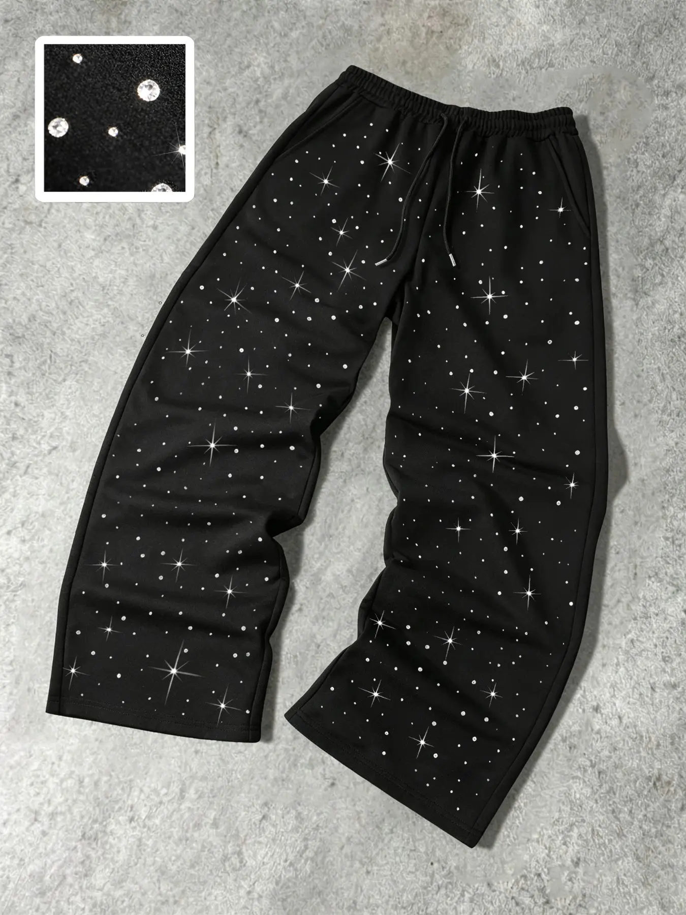 Men's Spring Summer Cool Long Pants, Sparkling Full Rhinestones, Perfect for Trendy Parties and Streetwear, Must-Have for Fashion Men