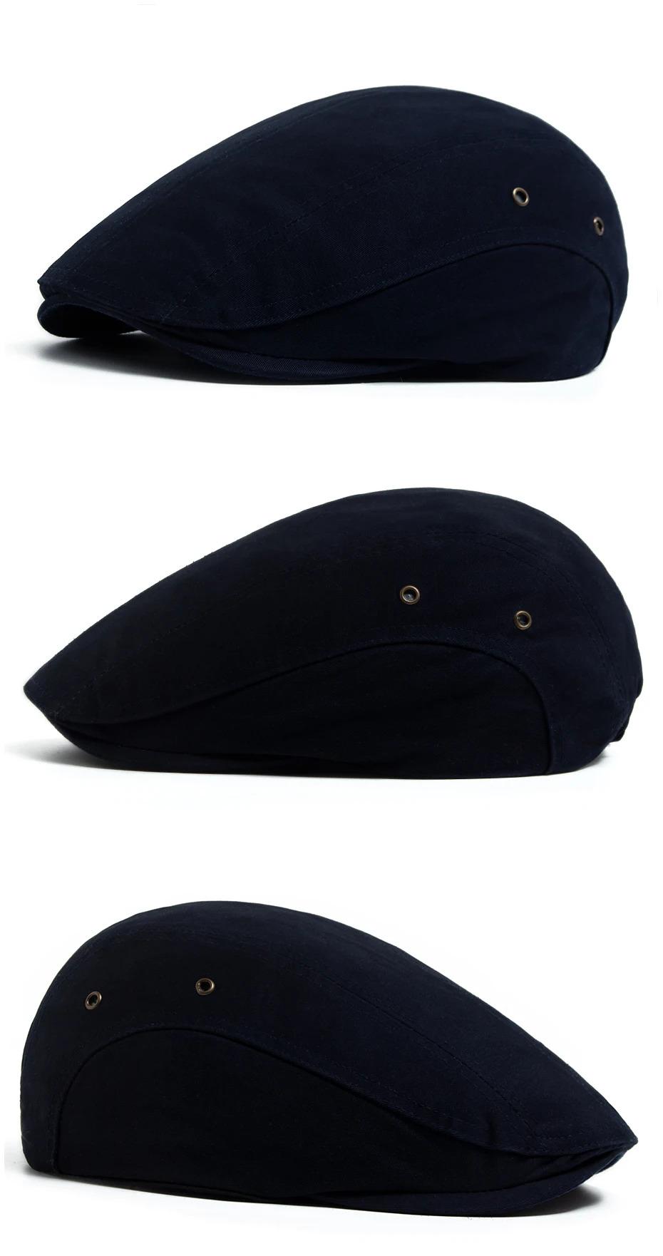 New Fashion Flat Caps Men Vintage Beret Casual Women Newsboy Cap Single Layer Cotton Cloth Visor Hats Ladies Elastic Head Circum