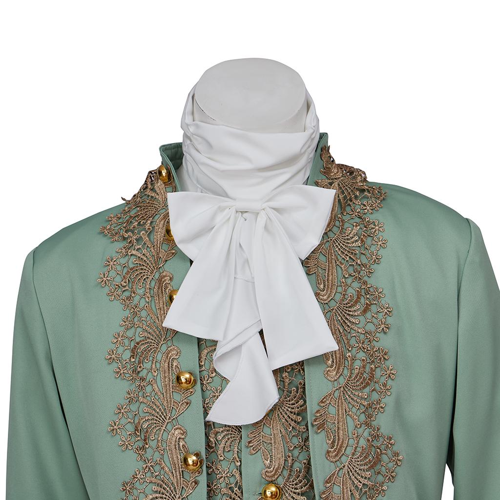 Men's Light Green Medieval Uniform Full Set Vintage Renaissance Knight Outfit Historical Reenactment Costume LARP Ranger Attire Cosplay Suit for Halloween Theme Party Renaissance Fair Stage Performance