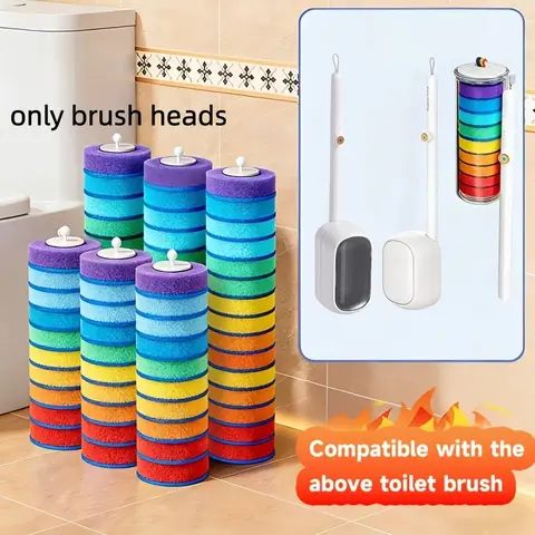 Replaceable Toilet Brush Head, Toilet Brush Refills, Compatible with Various Toilet Brushes, Only Cleaning Brush Head, No Handle and Base Included, Toilet Cleaning Tool