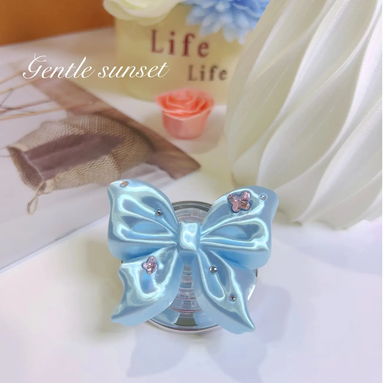 1 PCS Phone Grip for MagSafe, 3D Bow Holder Removable, For Android /Apple iPhone Series