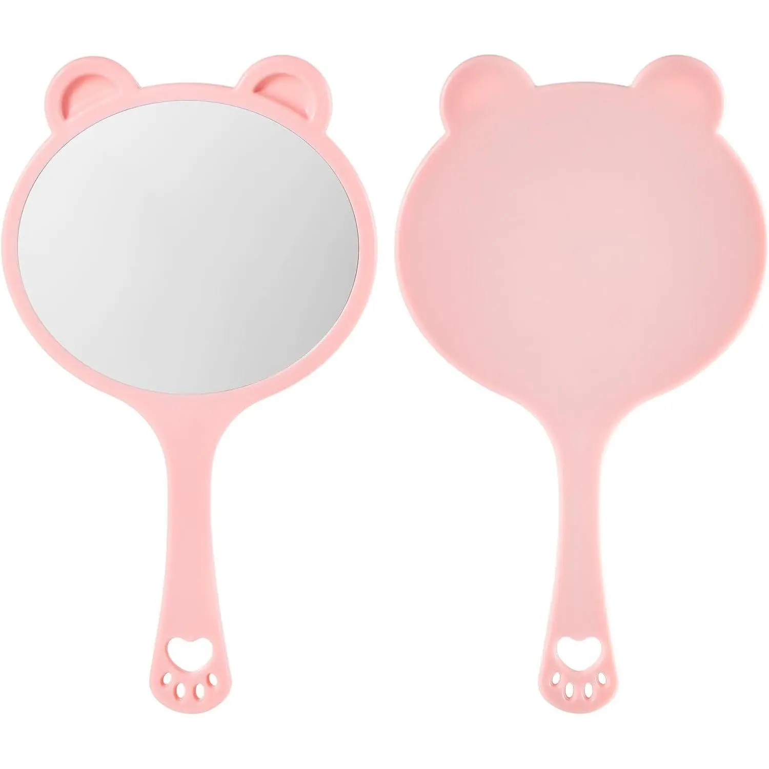 Hand Held Mirror with Handle for Makeup Shaving Small Cute Professional Handheld Mirror with Hanging Hole Single-Sided Portable Multi-Purpose Travel Vanity Mirror for Men and Women