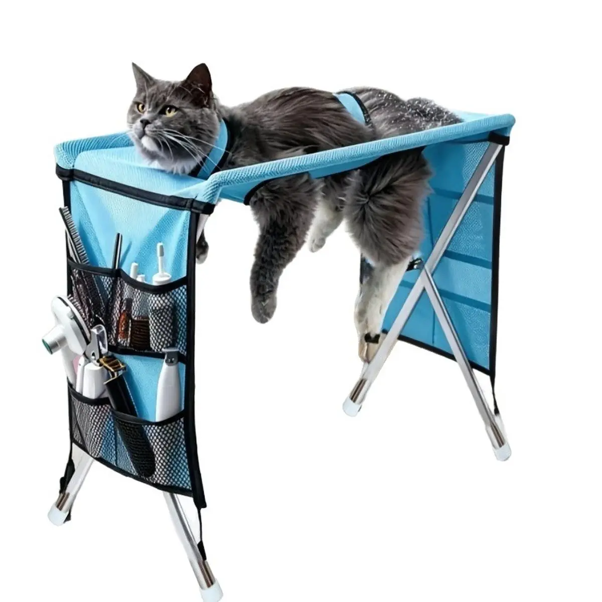 Multi-Functional Pet GroomingHammock with Bath Support Rack,Ideal for Cat Dog Bathing and NailTrimming, Home Use Pet Care Accessories