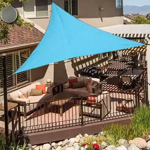 Extra Large Triangle Outdoor Canopy, UV Protection, Blue/dark //, Durable Frame, Easy Installation, Commercial & Residential Use