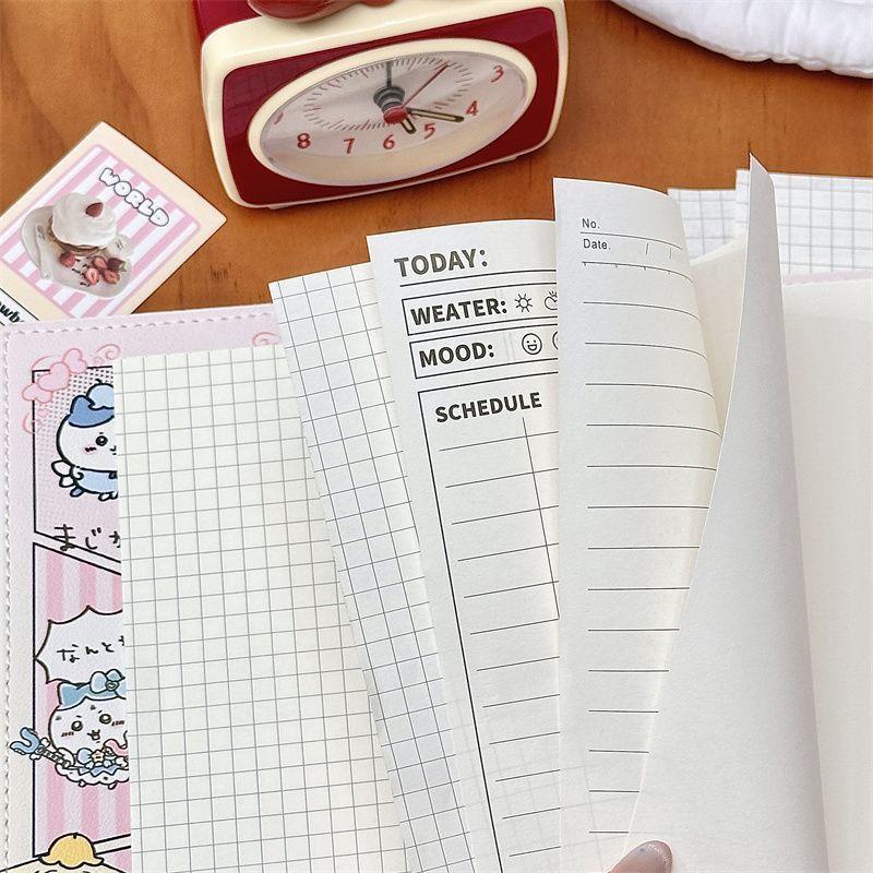 Chiikawa A6 Loose-leaf Notebook Cute Kawaii Portable Journal Book Students Detachable Pages Diary Planner Stationery Girl Gift