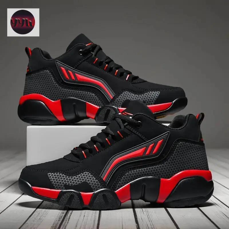 YYW1 Men'S Fashion Platform Casual Shoes - Non-Durable, Men'S Walking Shoes - Suitable Hiking And Outdoor Activities, Comfortable Lace-up Design, Casual Shoes, Tennis Shoes, And Autumn Perfect Choice, Travel Shoes
