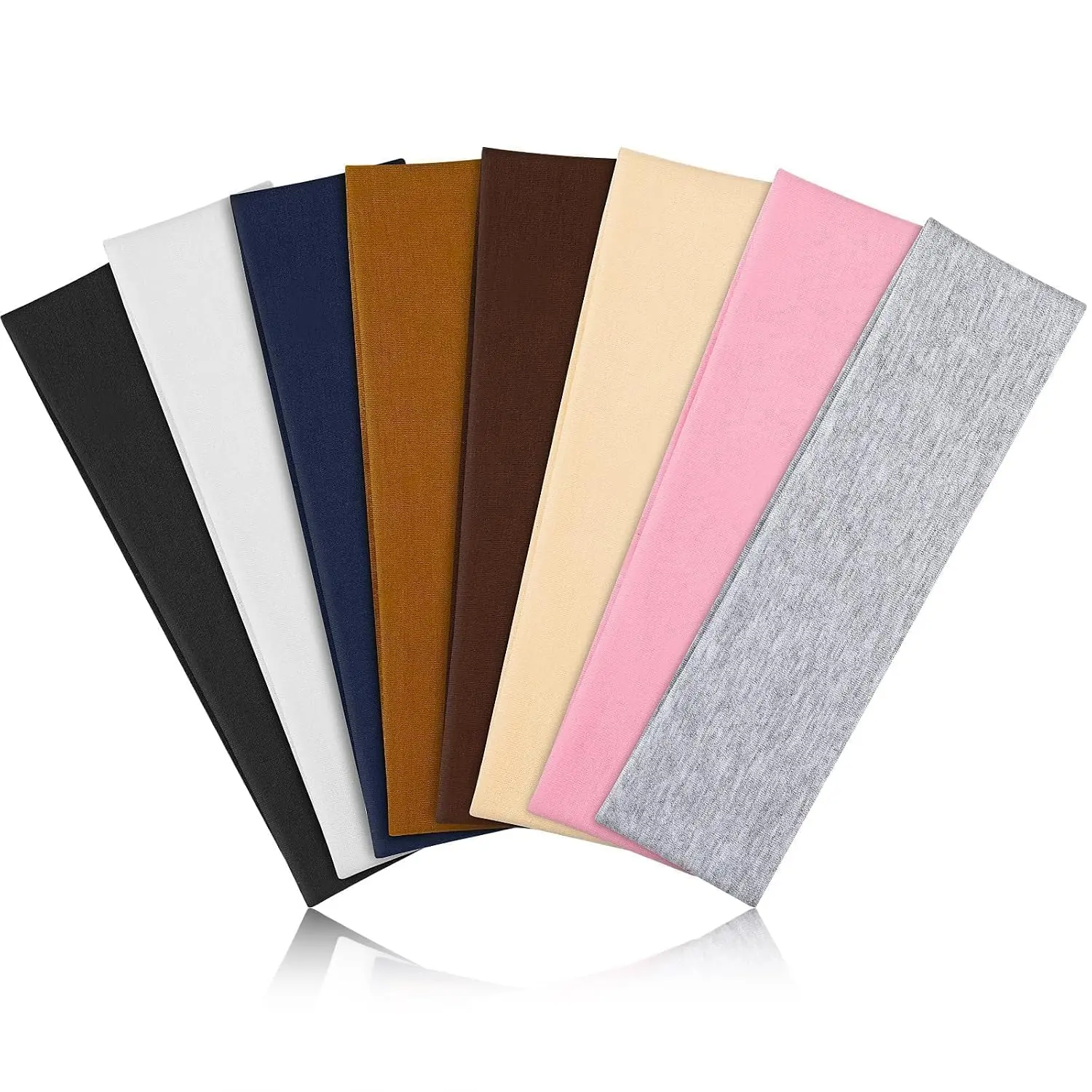 Headbands for Women 8 Pack,  Bands Stocking Stuffers for Women | Soft Non Slip Stretchy Fabric Hair Accessories Heaband for Yoga, Running, Workout, Daily Wear, Xmas Valentines  for Women