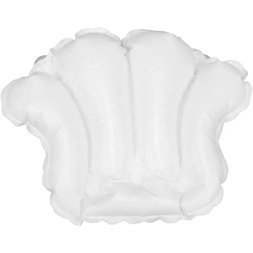 White Vinyl Shell-Shaped  Bath Pillow