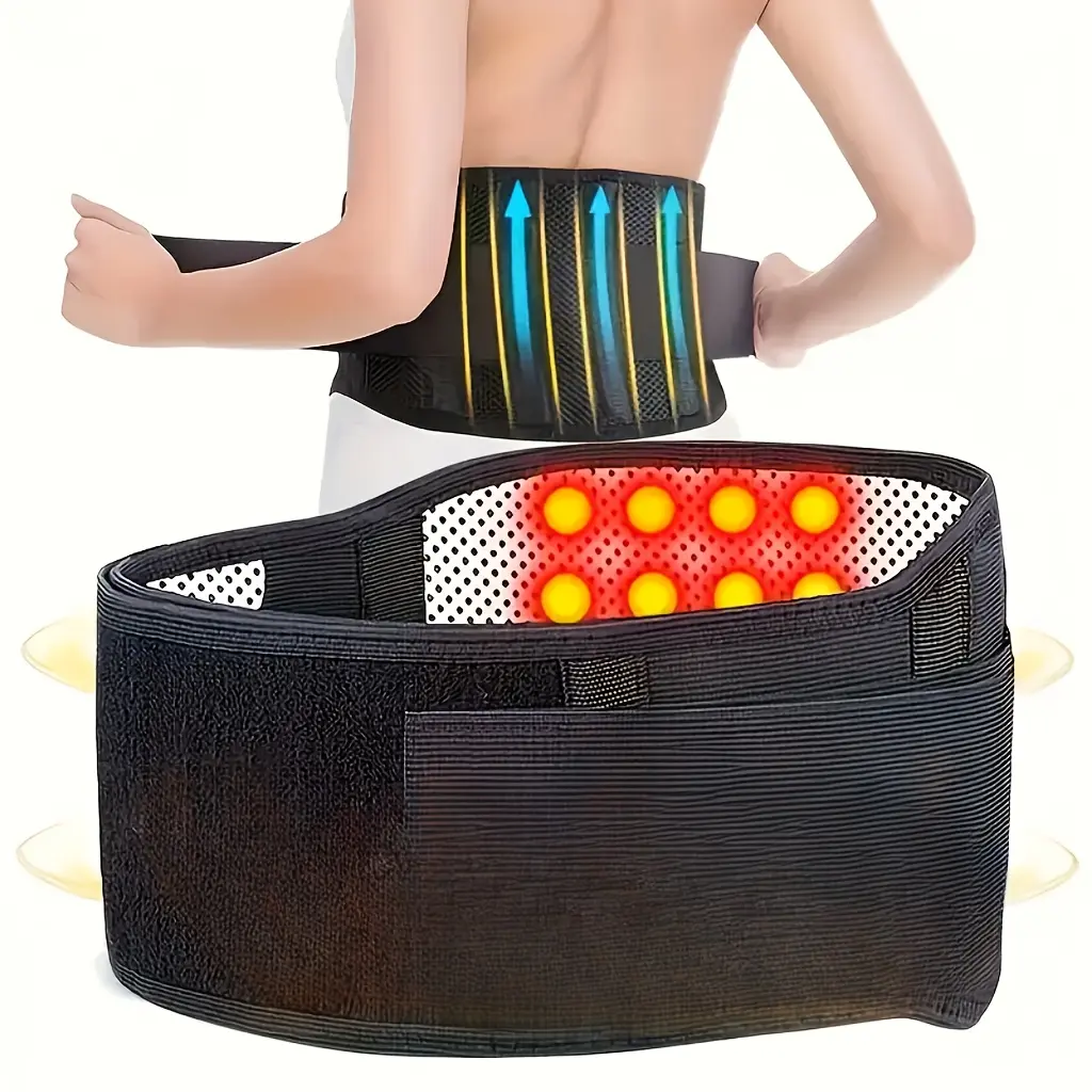 Adjustable Relaxation Waist Support Belt - Comfortable Back Brace with Heating Function, Suitable for Sports and Body Care