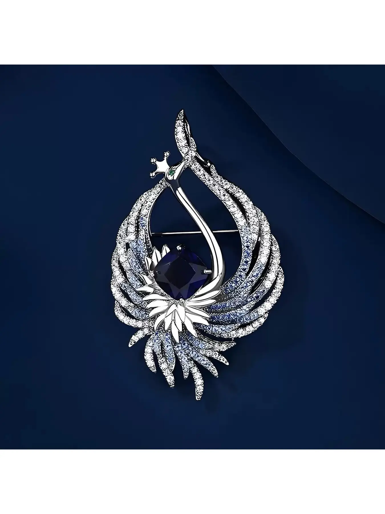 Luxury Crystal Phoenix Brooch Pin for Women, Elegant Bird Lapel Pin, Fashion Jewelry Accessory with Unique Design