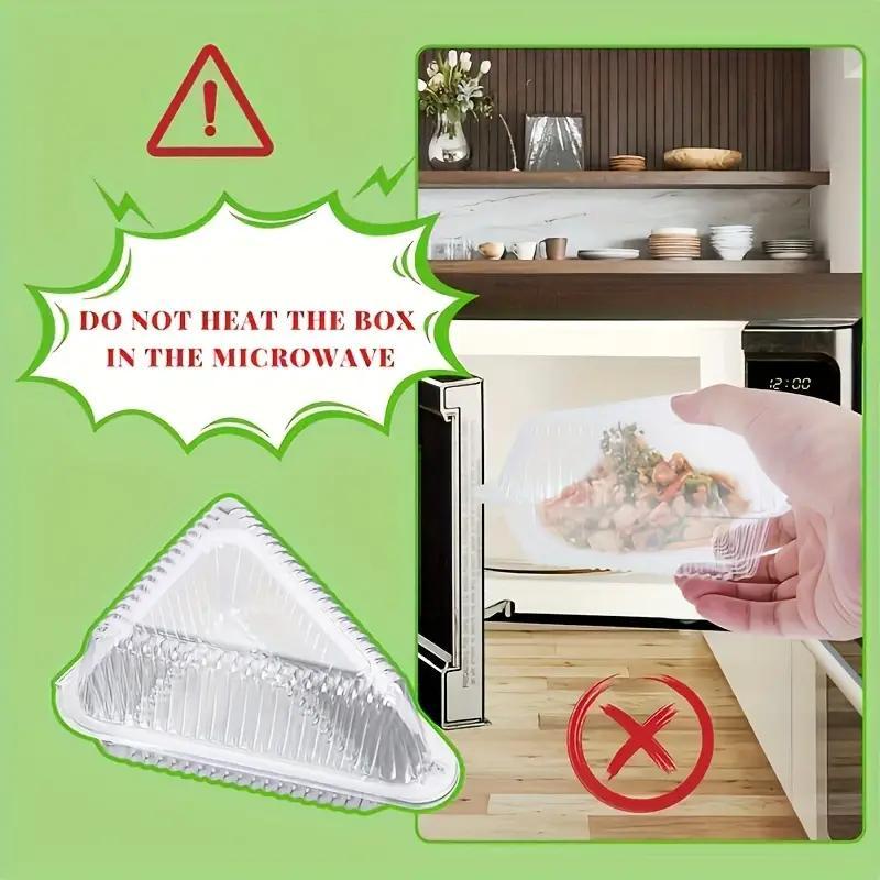 Disposable Triangular Transparent Plastic Hinge Outer Container, 100pcs Clear Cheese Cake Container, Baking Utensils for Families, Bakeries, and Cafes, High Quality Plastic, Food Grade Plastic