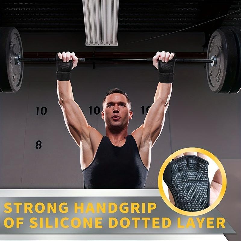 Durable Non-slip Weightlifting Gloves, Adjustable Wrist Strap Design for Men and Women, Essential Gym Training Equipment, Gym Accessories