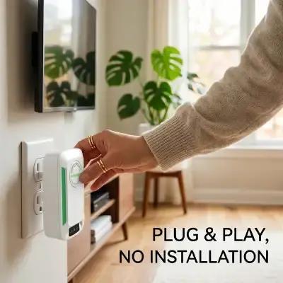 Plug-In Wall Box with US Plug, Wide 90–250V Compatibility for Daily Use