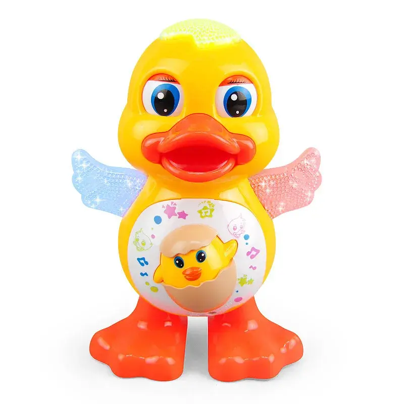 Electronic Toys Dancing Duck Funny Blink Eyes Flashing Light Shake The Body Cute Musical Cartoon Animal Educational Toy Kid Gift