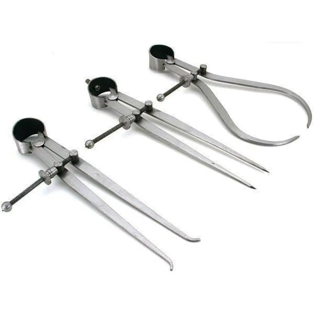 New 3 Pieces Spring Caliper Set - Inside Outside & Divider 8" inch / 200 mm - Measuring Tool, Workshop, Tool Room