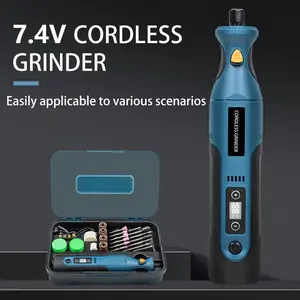 7.4v 1100mah Lithium Battery Mini Home Repair Tool, Multi-Function Handheld Jade Polishing Grinder, Small Electric Drill Polisher