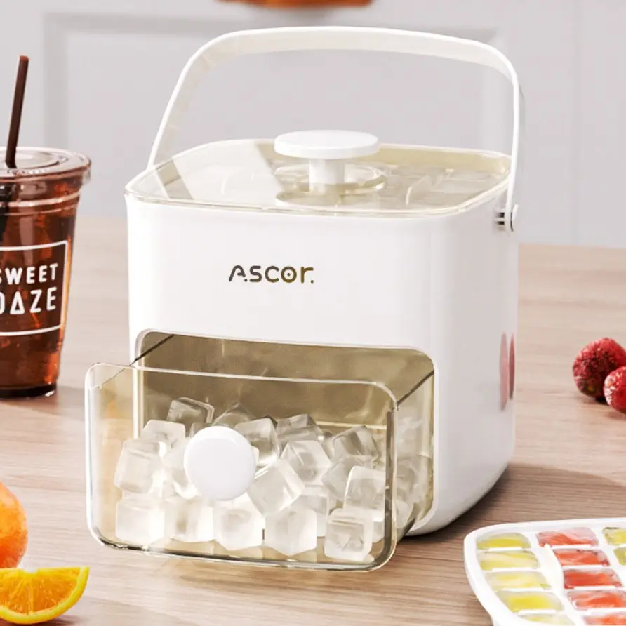 Press-Release Ice Cube Mold, Easy Demolding, Quick Freezing, Dual-Layer Ice Maker, Large Capacity, Food Grade, Home Use