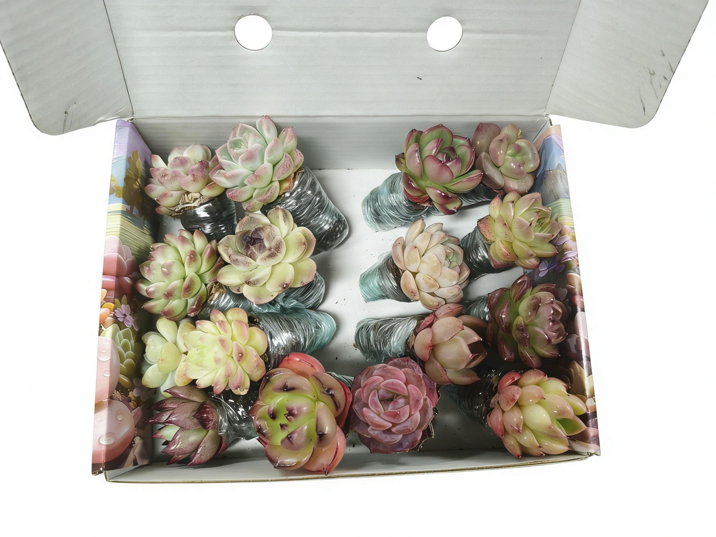 Colorful Assortment -Potted Succulents Combo -Rare Succulent 12/15/24/30 pieces, mixed DIY rare live succulent plant cuttings, 1-1.5 inches random mysterious bulk succulent plants, no roots, no pots, no soil, garden indoor office desk decoration