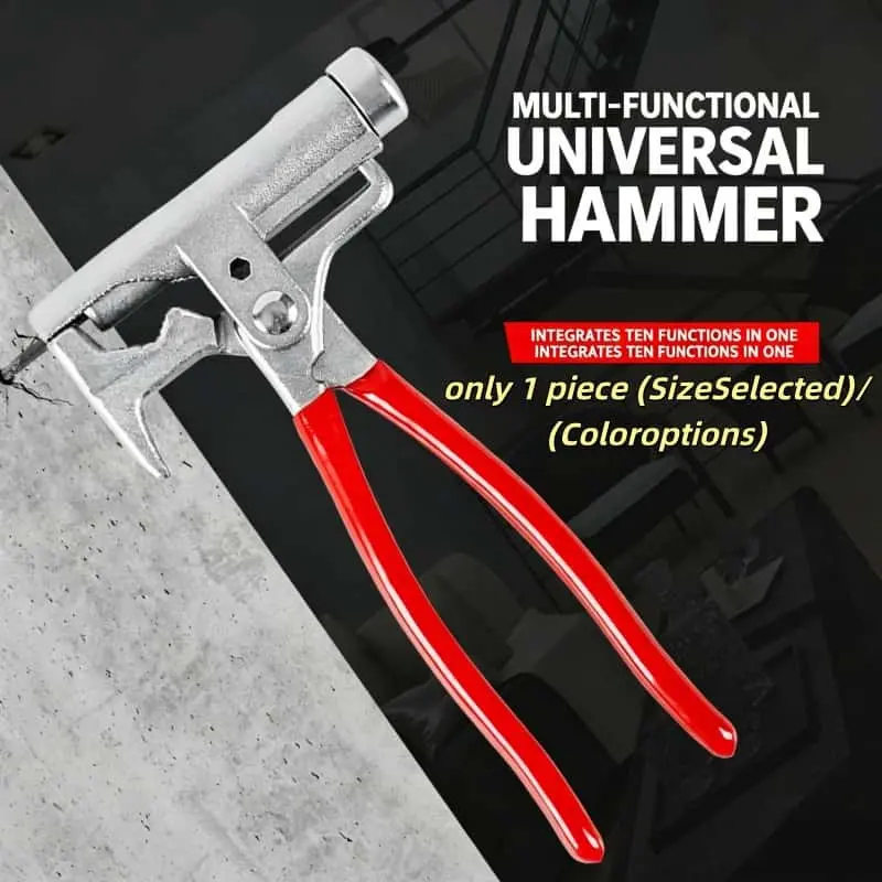 10-In-1 Multi-Function Universal Hammer, All-Purpose Manual Tool, Hand Tools for Construction, Woodworking, Pipe Installation, Home Renovation, Repair