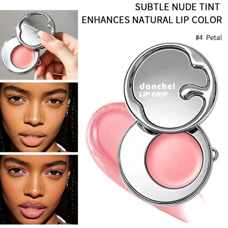 danchel 3-In-1 Multi-Function Lip & Cheek Cream, Magnetic Slide Lid Travel Makeup Balm, 3 Finishes Hydrating Matte Shimmer, Blendable Hydrating Light Texture, 4 Shades Suitable For Light & Deep Skin Tones Daily Glow Makeup