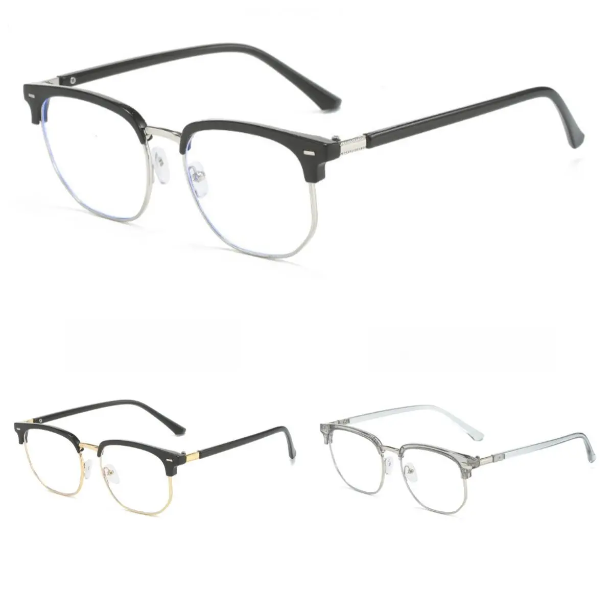 Unisex Blue Light Glasses with a Minimalist Square Copper Metal Frame, Lightweight Eyewear for Computer Work and Casual Wear, Square Frame Eyewear, Bluelight Glasses, Square Frame Eyeglasses
