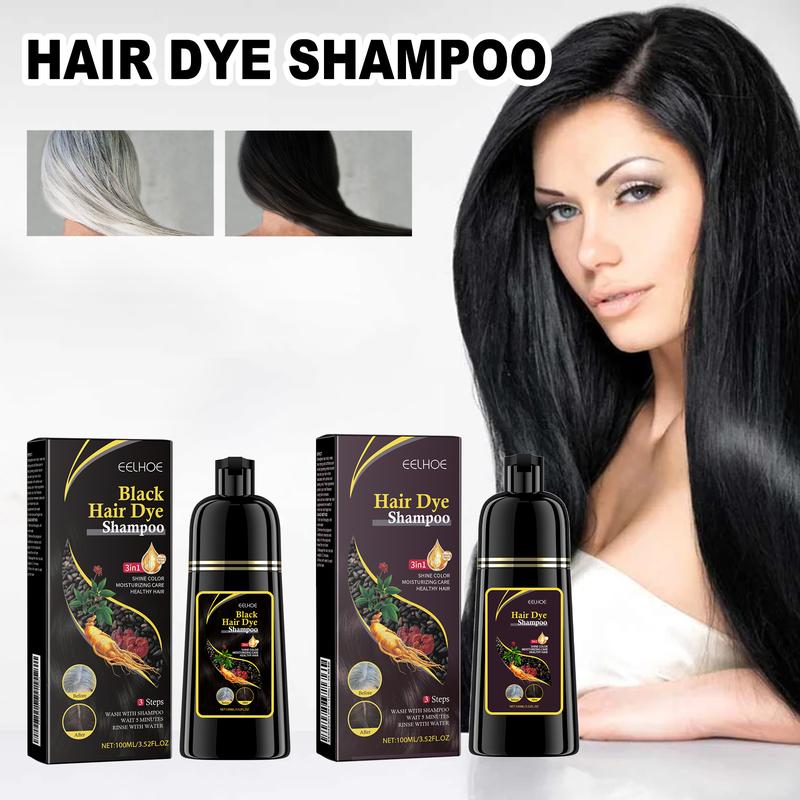 EELHOE Black Hair Shampoo, Multiflorum Essence Moisturizing Nourishing Cleansing Repairing Black And Smooth Hair Shampoo rough growth