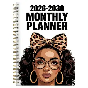 2026-2030 Monthly Calendar - From January 2026 to December 2030, 5-year monthly calendar, ladies' themed cover design, annual calendar planner, month labels, 60-month calendar, 13.97 cm x 21.08 cm, Notebook Planner