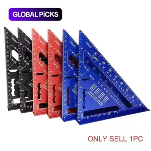 Aluminum Alloy Speed Square, Rafter Triangle Protractor, Hand Measuring Tool for Woodworking, Ruler