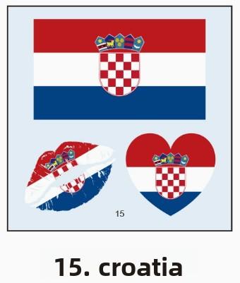 Pour Choices 2026 New Design USA, Canada, and Mexico World Cup Flag Temporary Tattoos, Football Match and Sports Event Water Transfer Face Stickers