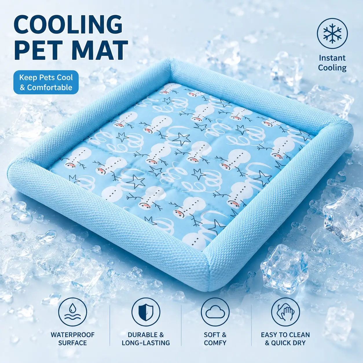 Pet Cooling Pad Summer Pet Sleep Mat, Comfortable and Breathable Design, Ideal for Hot Weather, Perfect for Dogs and Cats