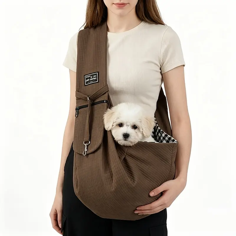 Foldable Pet Carrier Backpack, Breathable Water-Resistant Travel Bag Puppy Carrier for Small and Medium Dogs and Cats, Portable Hands-Free Design, 1 Piece