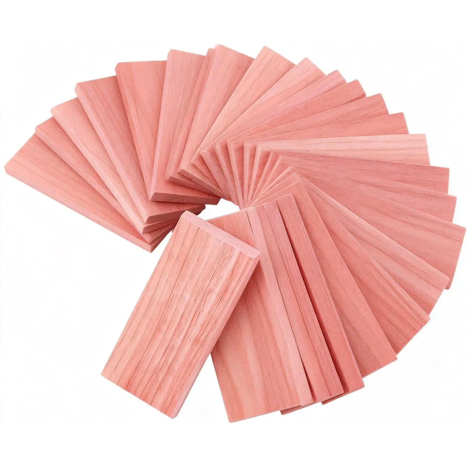 24Pcs 100% Natural Aromatic Red Cedar Blocks & Wood Chips for Closet Storage and Drawer Organization