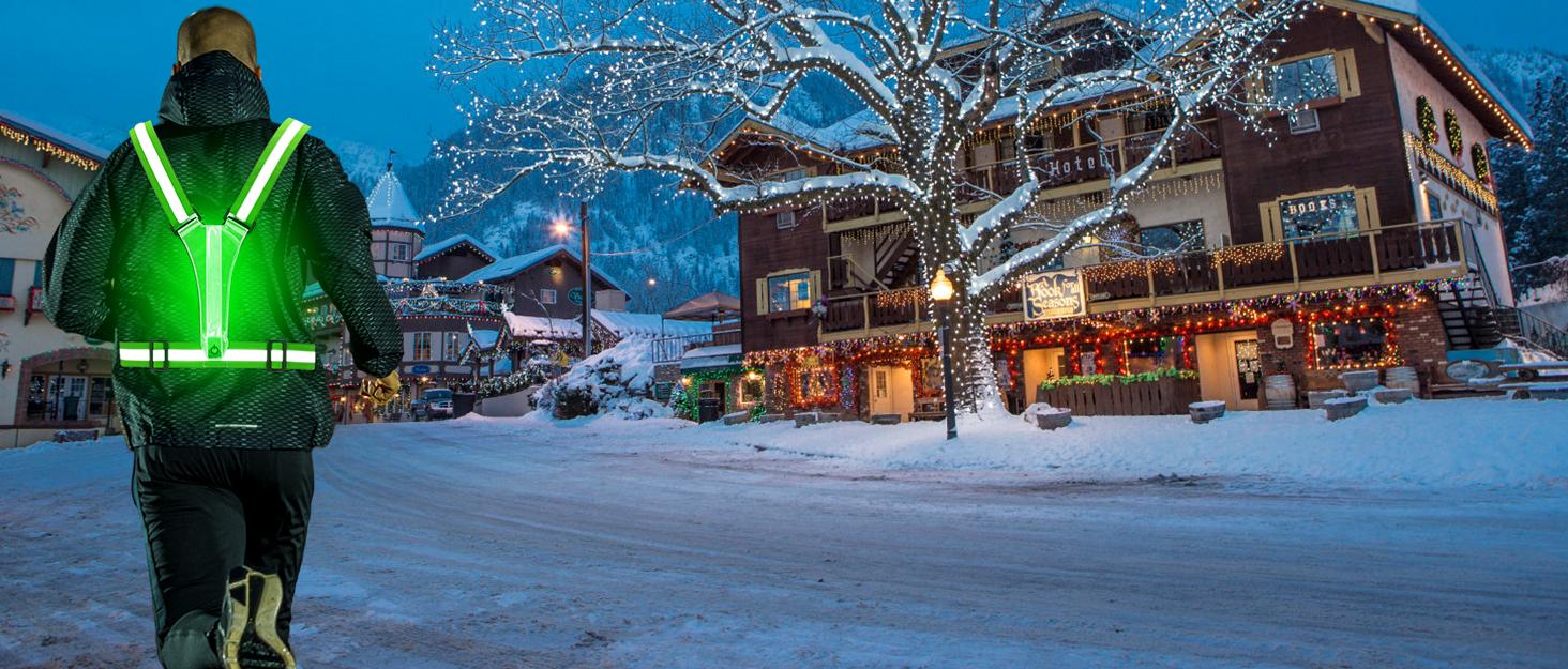 LED Reflective Vest Running Gear, 5 Lights Colors High Visibility Reflective Running Gear Rechargeable Light Up Running Vest for Walking Running Cycling, Adjustable for Men Women Kids